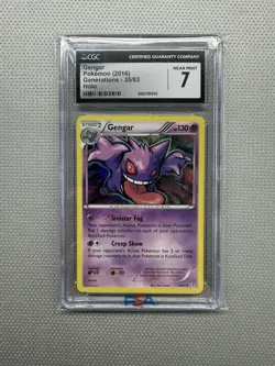 2016 Pokemon Generations Gengar Holo 35/83 TCG Card CGC 7 - Image 1
