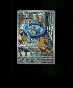 FAN-ART READ DESCRIPTION BELOW HOLO Squirtle Card Squirtle Pokemon Card p2 - Image 1