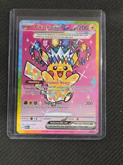 Pokemon TCG Pikachu ex 277/217 ASC Holo EX Rule Card English 2026 - Image 2