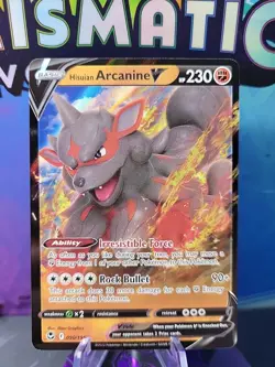 Hisuian Arcanine V 090/195 Silver Tempest Ultra Rare Holo Pokemon TCG Card NM - Image 1
