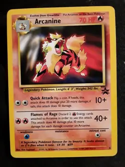 Arcanine - # 6 - Black Star Promo Rare TCG - Pokemon Card - NM - Image 1