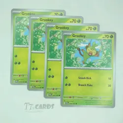 Grookey 014/167 x4 - 4x Playset Pokemon S&V Twilight Masquerade - 4 Card Set - Image 1
