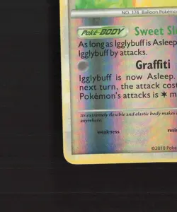 Igglybuff 44/123 HeartGold SoulSilver Reverse Holo Pokemon Card LP - Image 5
