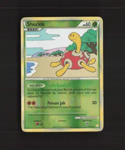 Shuckle 11/123 HeartGold SoulSilver Reverse Holo Rare Pokemon Card MP - Image 1