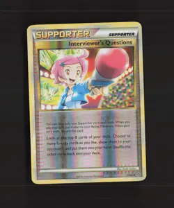 Interviewer's Questions 77/95 Unleashed Reverse Holo Pokemon Card LP - Image 1