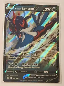 Pokemon TCG Hisuian Samurott v Astral Radiance, Sword & Shield Holo Card 101/189 - Image 1
