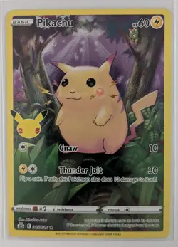 Pokemon Pikachu TCG Celebrations Card 005/025 Full Art Rare Holo NM Condition - Image 1