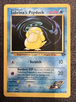 Sabrina's Psyduck 99/132 Common Pokemon Card NM - Image 1