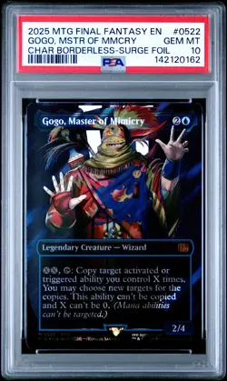 2025 MTG FINAL FANTASY BORDERLESS-SURGE FOIL GOGO, MASTER OF MIMICRY PSA 10 - Image 1