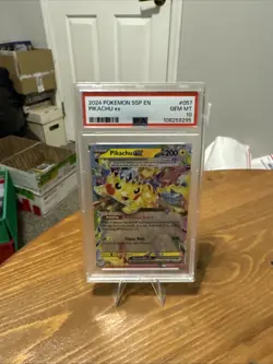PSA 10 2024 POKEMON SSP EN-SURGING SPARKS #057 PIKACHU EX Gem Mt - Image 1