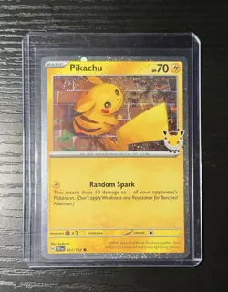 Pikachu 051/162 Stamped 2026 Pokemon Day Promo DOUBLE CORNER SWIRLS 1/1 🌀🌀 - Image 1