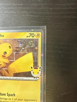 Pikachu 051/162 Stamped 2026 Pokemon Day Promo DOUBLE CORNER SWIRLS 1/1 🌀🌀 - Image 3