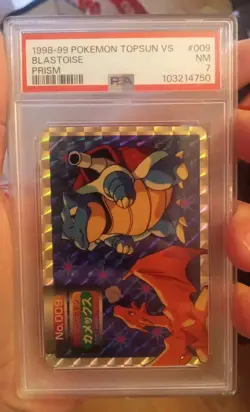 Blastoise VS Charizard 1998-99 Pokemon Topsun Prism #009 PSA 7 - Image 1