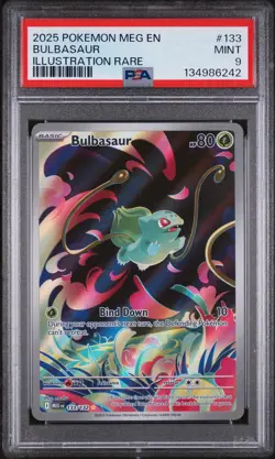 2025 POKEMON MEG EN-MEGA EVOLUTION ILLUSTRATION RARE #133 BULBASAUR PSA 9 - Image 1