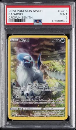 2023 POKEMON SWORD & SHIELD CROWN ZENITH #GG16 FULL ART/ABSOL PSA 9 - Image 1