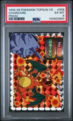 1998-99 POKEMON TOPSUN VS PRISM #006 CHARIZARD PSA 6 - Image 1