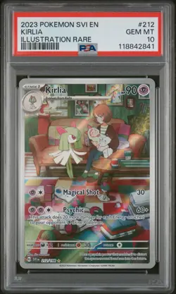 2023 POKEMON SVI EN-SCARLET & VIOLET ILLUSTRATION RARE #212 KIRLIA PSA 10 - Image 1
