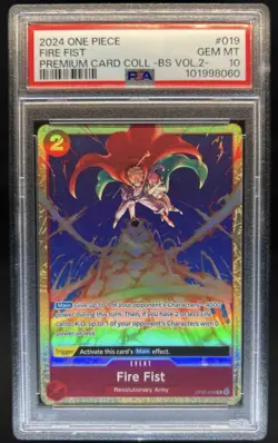 2024 ONE PIECE - Fire Fist #OP05-019 Premium Card Best Selection Vol. 2 PSA 10 - Image 1