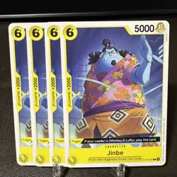 x4 Playset Jinbe ST29-005 One Piece TCG Starter Deck 29 Egghead English NM Card - Image 1