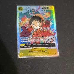 Bandai One Piece CCG Monkey.D.Luffy Egghead OP07-109 Full Art Holo 5/6000 - Image 1