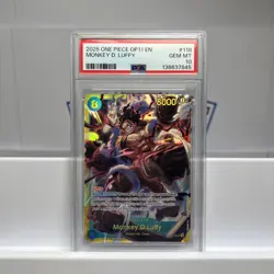 MONKEY D. LUFFY PSA 10 2025 ONE PIECE OP11-A FIST OF DIVINE SPEED #118 - Image 1