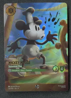 Disney Lorcana TCG Mickey Mouse Steamboat Pilot Enchanted Fabled 231/204 - Image 1