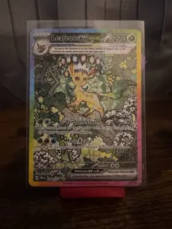 Pokemon TCG SV-Prismatic Evolutions Leafeon EX Card #144/131 - Image 1