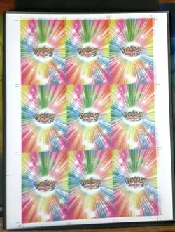 Poncho Pikachu Red Star Foil Uncut Sheet Pokemon Card Database Eeveelutions - Image 2