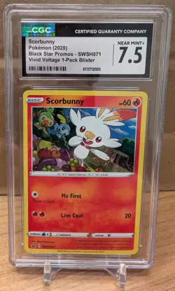 Scorbunny SWSH071 [Holo] - CGC 7.5 Near Mint+ - Sword & Shield Promo Cards - Image 1