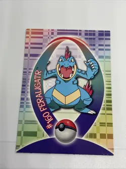 Feraligatr Sticker Card 9/62 Topps Johto Series 1 Pokemon LP - Image 3