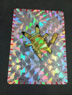 Pokederp Pikachu Xmas 2025 Original Christmas Limited Derpy Card Fan Art 5/9 - Image 1