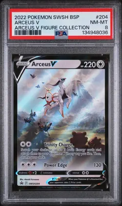 2022 POKEMON SWSH PROMO ARCEUS V FIGURE COLLECTION #204 ARCEUS V PSA 8 - Image 1