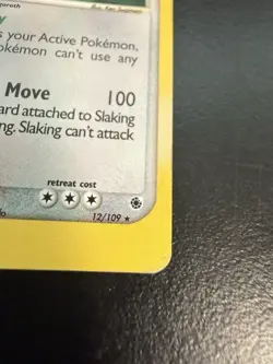 Pokemon TCG Slaking EX Ruby and Sapphire Holo Card 12/109 Rare MP - Image 2