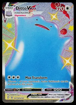 Pokemon Card - Ditto VMAX Shining Fates SV119/SV122 Shiny Holo Rare - Image 1