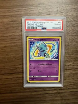 2017 Pokemon Sun & Moon Shining Mew Holo # 40 Shining Legends PSA 10 GEM MINT - Image 1