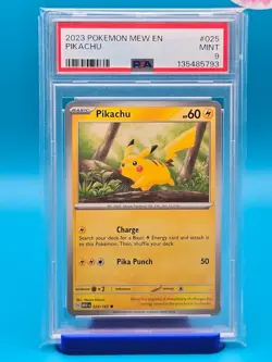 PSA 9 - 2023 POKEMON MEW EN-151 025 PIKACHU - Image 1