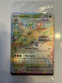 Pokemon TCG Leafeon EX Prismatic Evolutions Stamped Sealed 006/131 - Image 1
