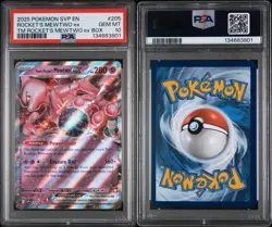 2025 Pokemon Scarlet and Violet Rocket’s Mewtwo ex #205 Promo PSA 10 - Image 3