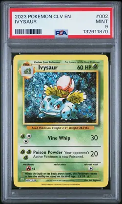 2023 POKEMON CLV-CLASSIC VENUSAUR & LUGIA EX DECK #002 IVYSAUR PSA 9 - Image 1