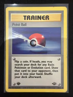 Pokemon Card 1st Edition Jungle Poke Ball 64/64. WoTC Vintage - Image 1