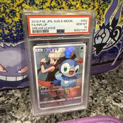 2019 Pokemon Japanese Sun & Moon FA Piplup PSA 10 Dream League - Image 1