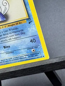 Wartortle 63/130 Base 2 Set Pokemon 2000 Heavy Play HP - Image 5