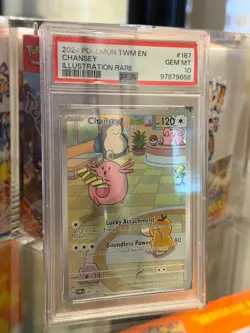 2024 Pokemon TWM EN Illustration Rare #187 Chansey PSA 10 GEM MINT - Image 1