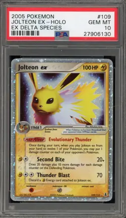 Pokemon Jolteon ex EX Delta Species Holo Rare #109 PSA 10 Gem Mint - Image 1