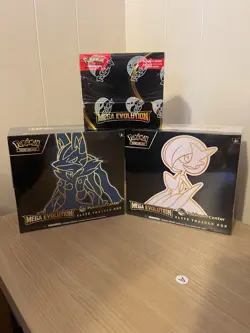 Pokemon Center Mega Evolutions Gardevoir + Lucario ETB + Enhanced Booster Box - Image 1