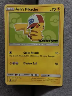 Pokemon TCG Sun & Moon Promo SM112 - Ash's Pikachu Promo I Choose You! - B - Image 3