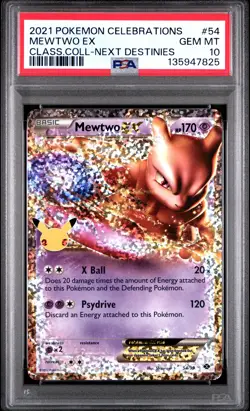 2021 POKEMON CELEBRATIONS CLASSIC COLLECTION #54 MEWTWO EX PSA 10 - Image 1
