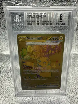2025 Pokemon SV Prismatic Evolutions Pikachu ex Hyper Rare #179/131 TAG 8.5 - Image 1