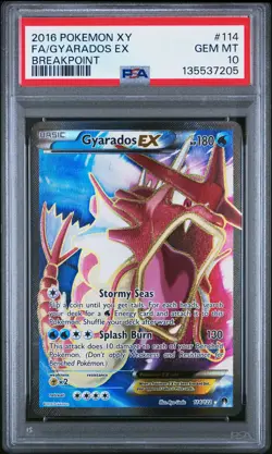 2016 POKEMON XY BREAKPOINT #114 FULL ART/GYARADOS EX PSA 10 - Image 1