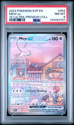 2023 POKEMON SVP PROMO 151 ULTRA-PREMIUM COLLECTION #053 MEW EX PSA 8 - Image 1